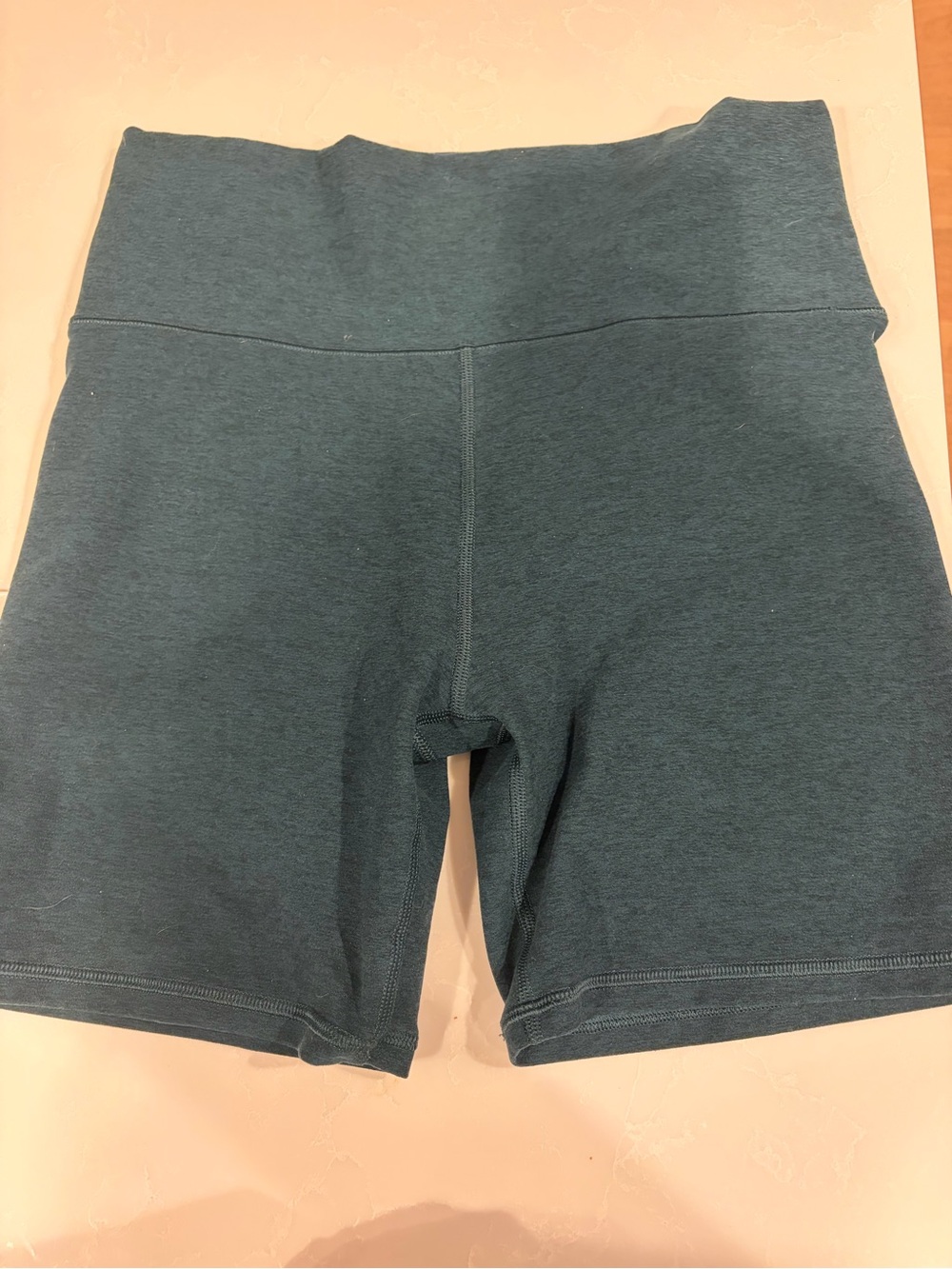 Vuori Teal High-Waist Bike Shorts